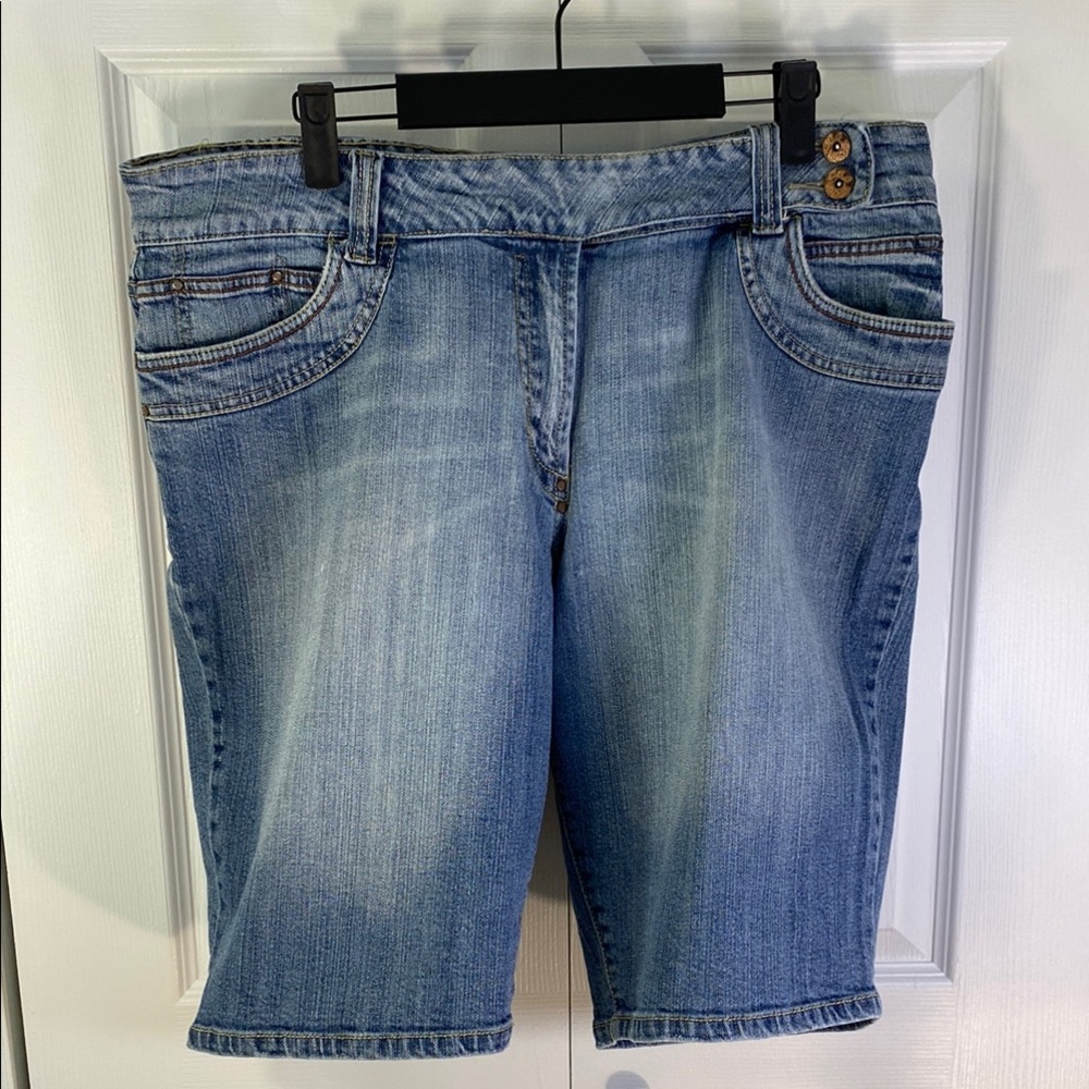 2 for $25 - MXM Bermuda Jean Shorts, Denim, Subtle Fading, Women’s 16 Plus